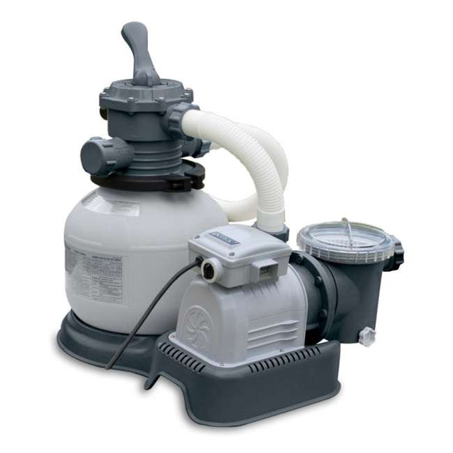 INTEX 1200 GPH Krystal Clear Sand Filter Pool Pump with Deluxe ...