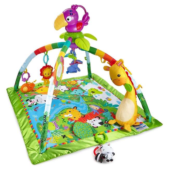 FisherPrice Rainforest Music and Lights Deluxe Gym Baby Activity Play