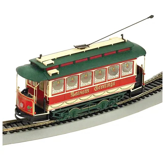 Bachmann Trains On30 Scale Christmas Village Streetcar Train Set : 25017