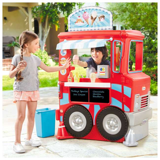 Little Tikes 2-in-1 Kids Pretend Play Pop Up Ice Cream and ...