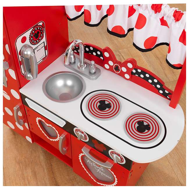 kidkraft disney junior's minnie mouse vintage kitchen set