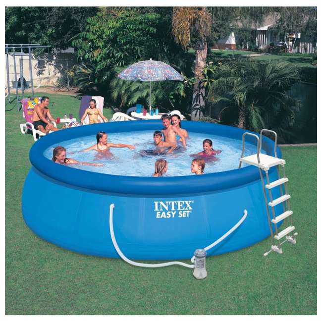 Intex 15' x 48" Easy Set Swimming Pool Kit with 1000 GPH Filter Pump