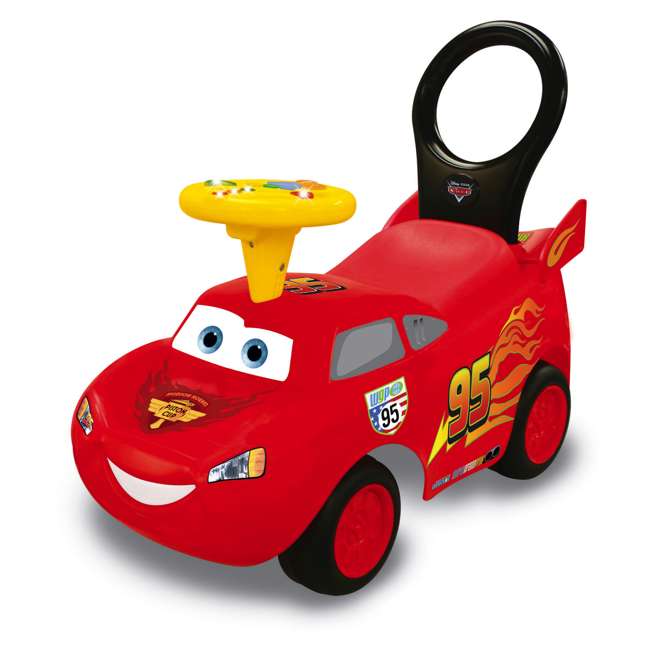 Kiddieland Disney Pixar Cars Lightning McQueen Activity Ride-On Push ...