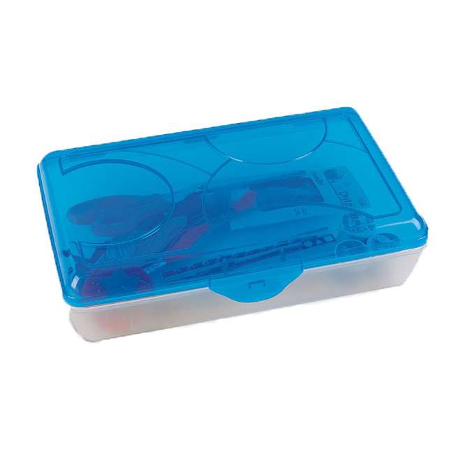 6-Pack Sterilite Pencil Storage Boxes, Clear With Blue Lids : 6 x 17294806