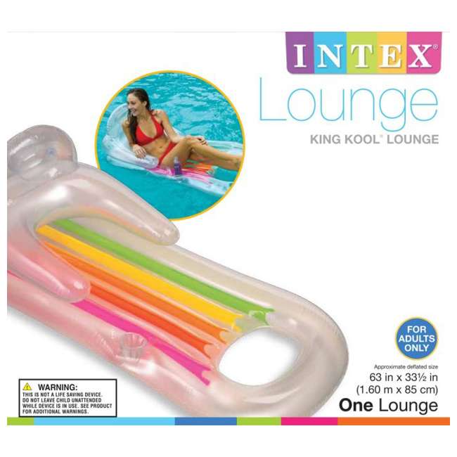 intex inflatable king kool pool lounge