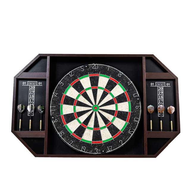 Lancaster 18 Inch Bristle Dartboard Cabinet With Dart Set