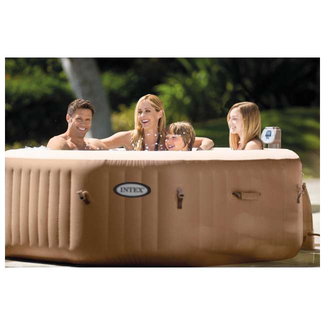 Intex Pure Spa 4 Person Inflatable Portable Octagon Heated