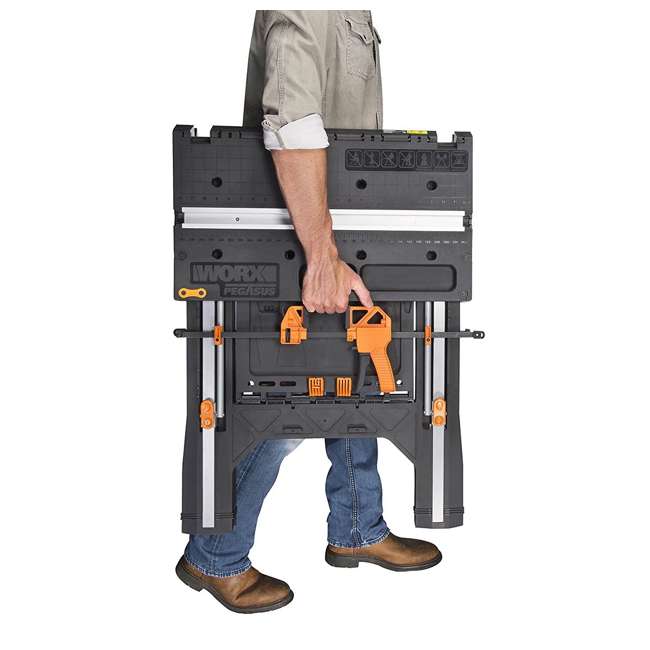 Worx Pegasus Work Table and Sawhorse with Bar Clamps : WX051