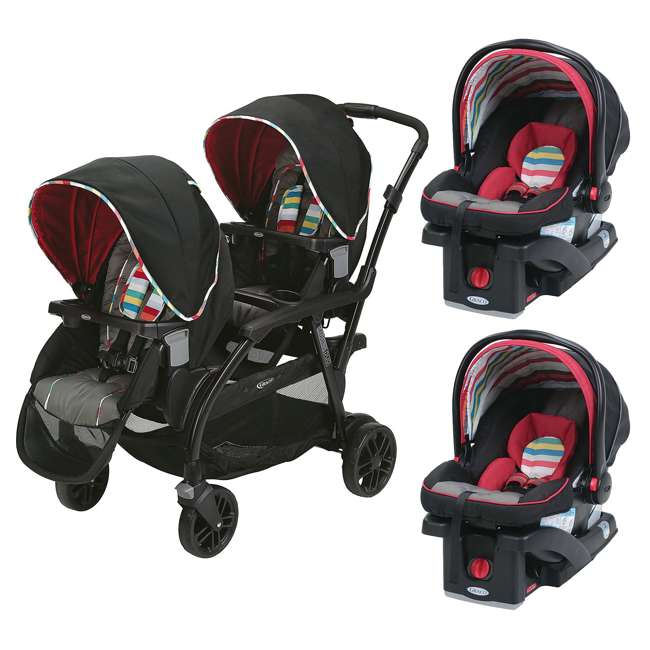 Graco Travel System Modes Duo Stroller  2 SnugRide Click Connect Infant Car Seats : 1991923 + 2 