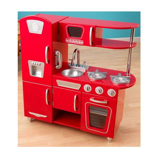 kidkraft red classic kitchenette