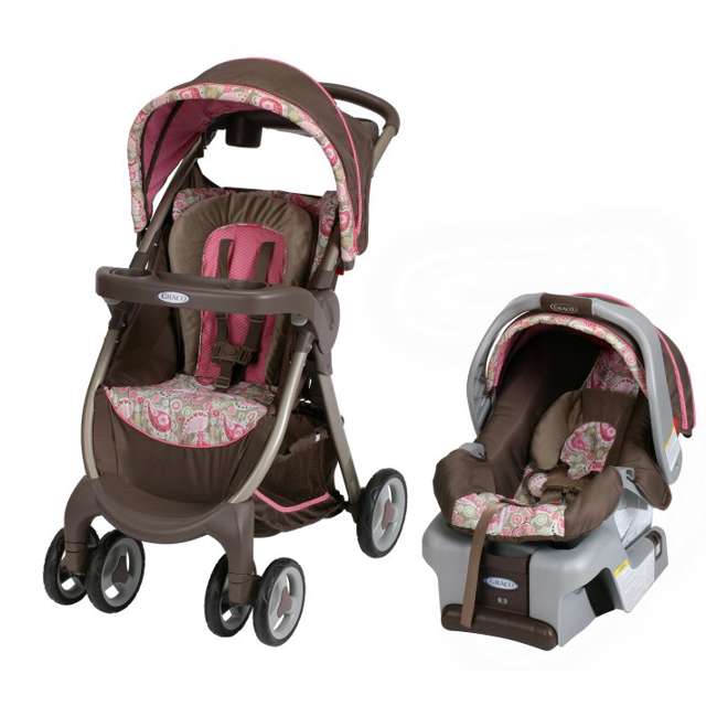 Graco FastAction Baby Stroller & SnugRide 30 Infant Car Seat Travel ...