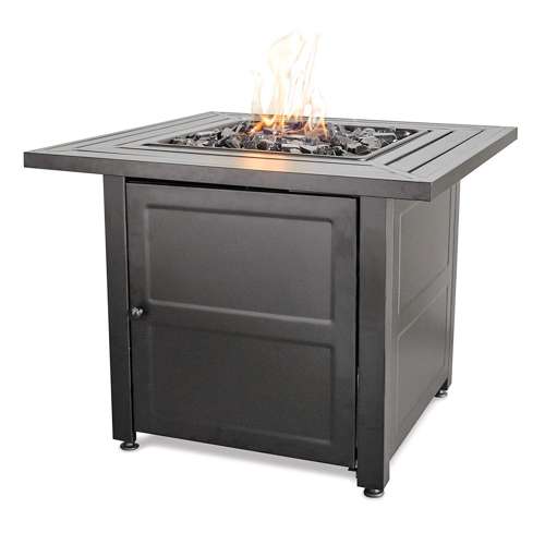 Blue Rhino Endless Summer Propane Gas Lava Rock Fire Pit Black