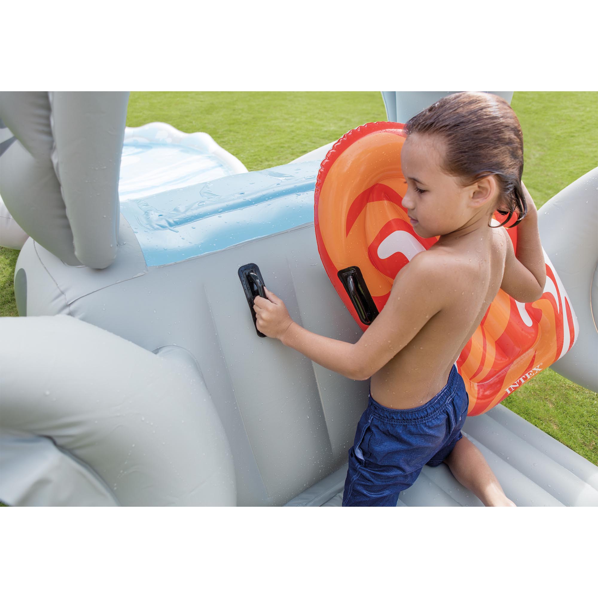 Intex Surf N Slide Inflatable Kids Backyard Splash Water Slide W 2