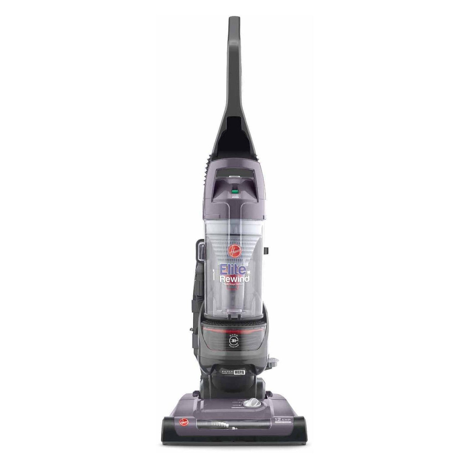 Hoover Elite Rewind Bagless HEPA Cyclonic Upright Vacuum (Certified ...