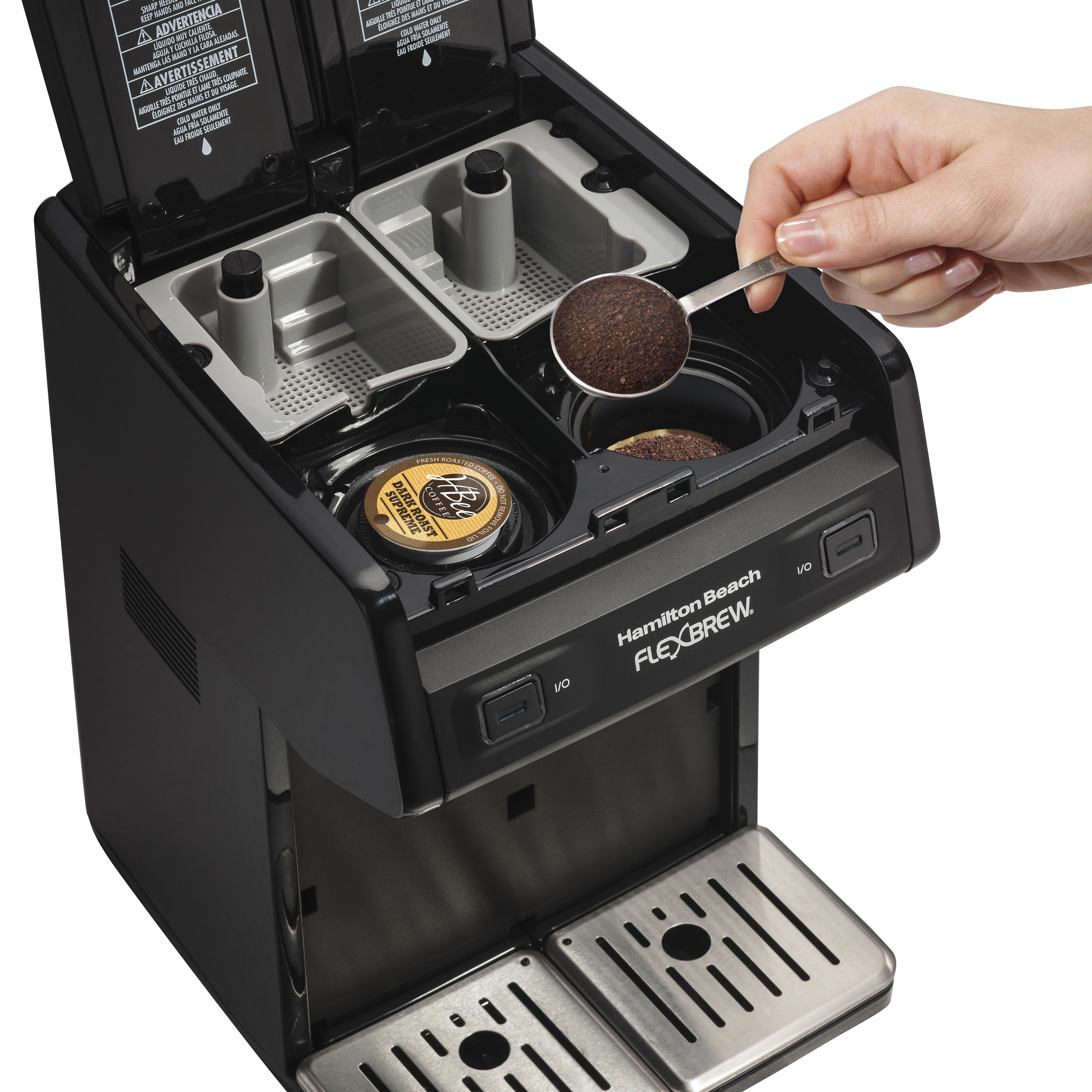 Hamilton Beach Dual FlexBrew Single Serve Pods Grounds Coffee Maker