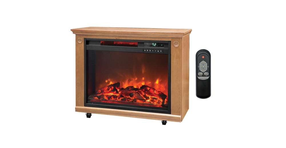 LifeSmart 3 Element Quartz Infrared Electric Portable Fireplace Space ...