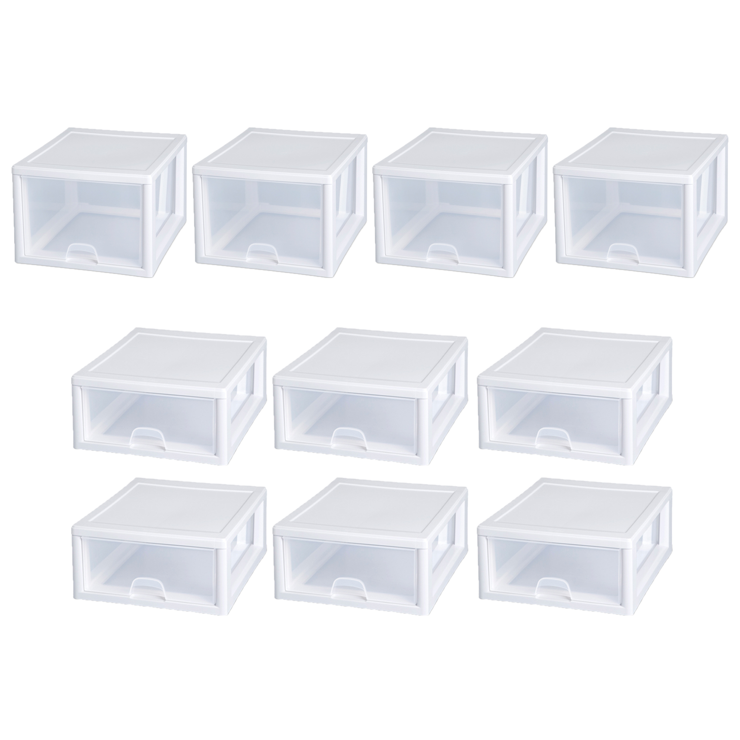Sterilite 23108004 27 Quart Clear Stacking Drawer Single Box Home