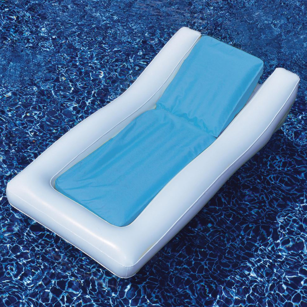 swimline 71 inch swimming pool inflatable suntan tub lounge water raft float