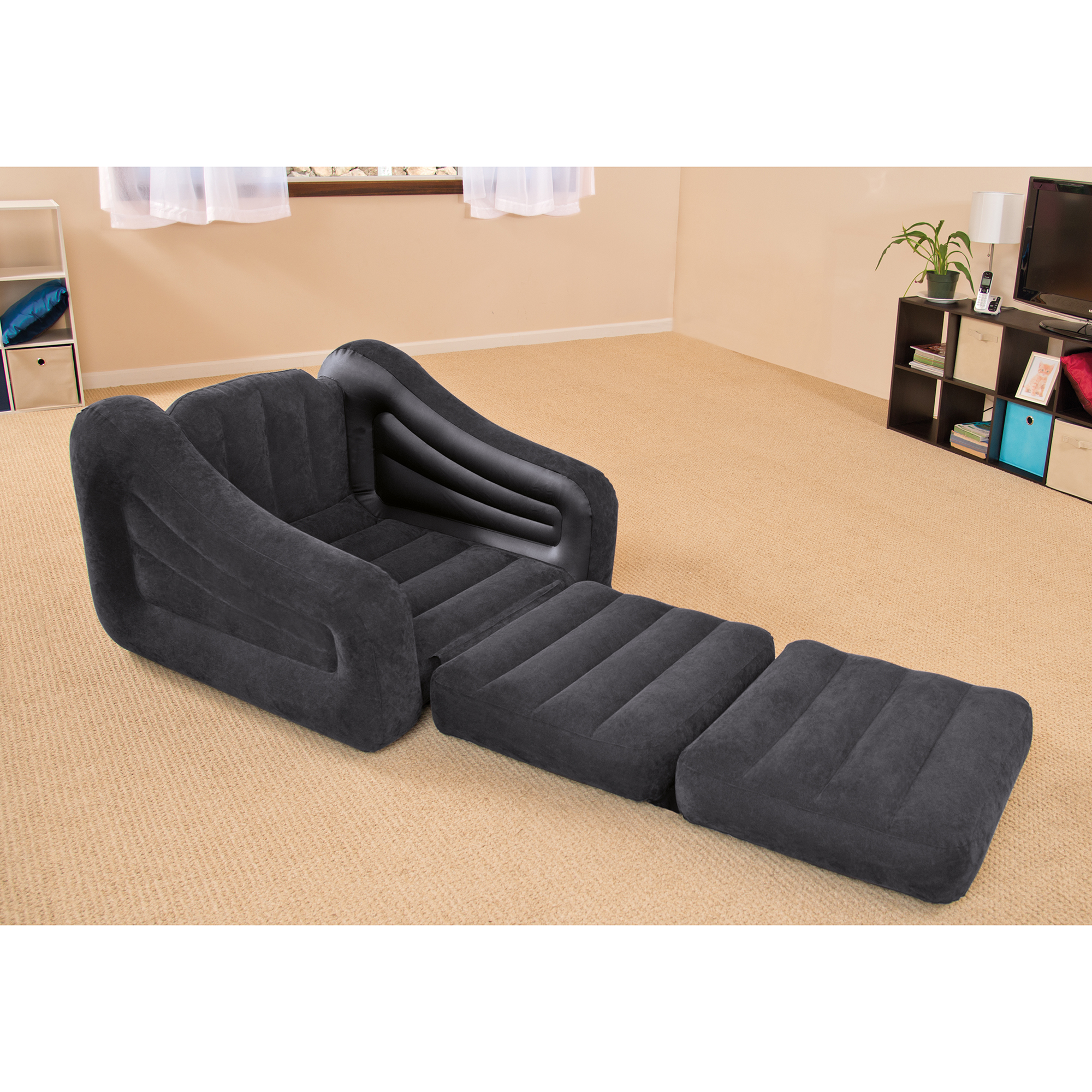 Intex Inflatable Pull Out Chair and Twin Bed Air Mattress Sleeper