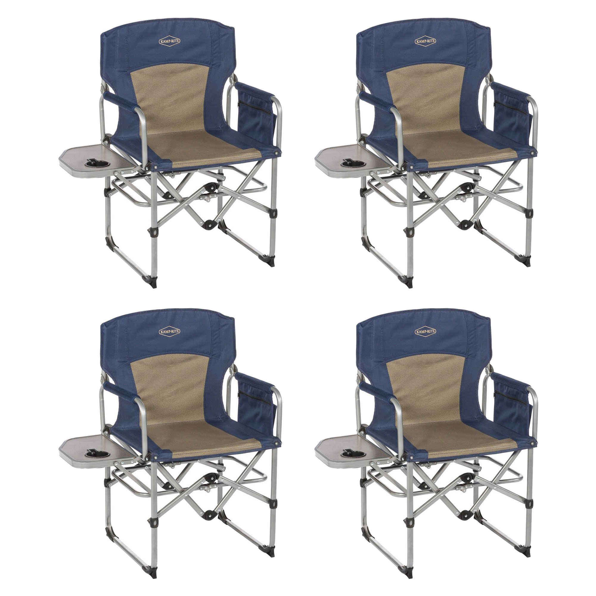 Kamp Rite Compact Folding Outdoor Camping Chair With Side Table 4