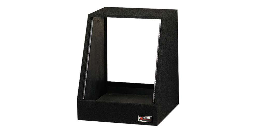 Odyssey 12 Spaces 12U Angled Face Open Back Carpeted Studio Rack, Black ...