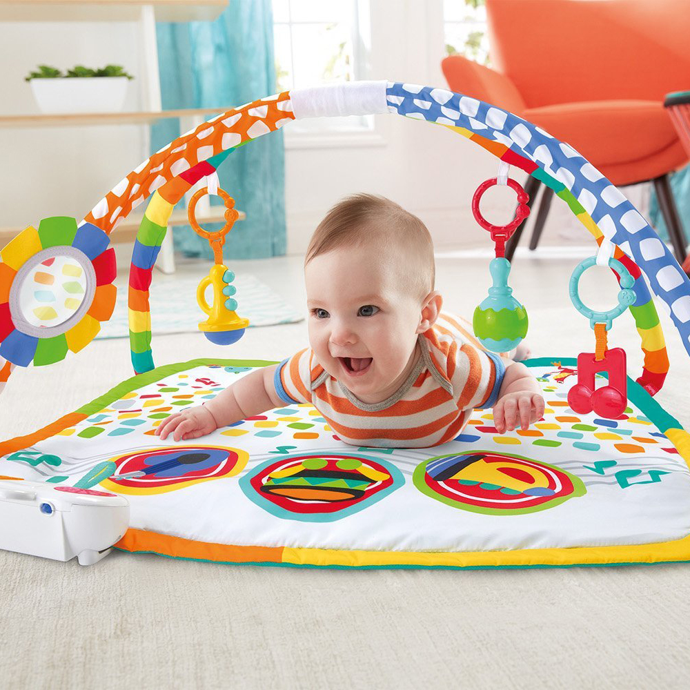 Fisher Price Baby's Bandstand Listen, Lay, & Play Musical Mat Play Gym ...