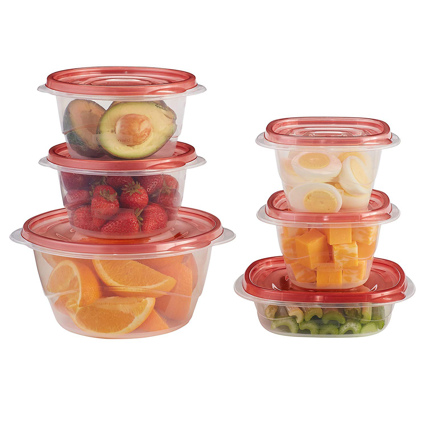 Rubbermaid TakeAlongs Assorted Plastic Food Storage Containers, 40 ...