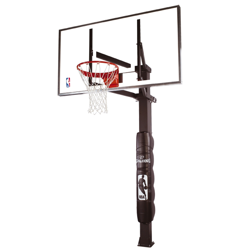 Spalding 54 Inch Glass 888 Series In Ground Outdoor Basketball Hoop