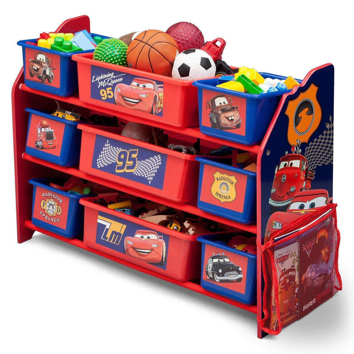 colorful toy bin organizer