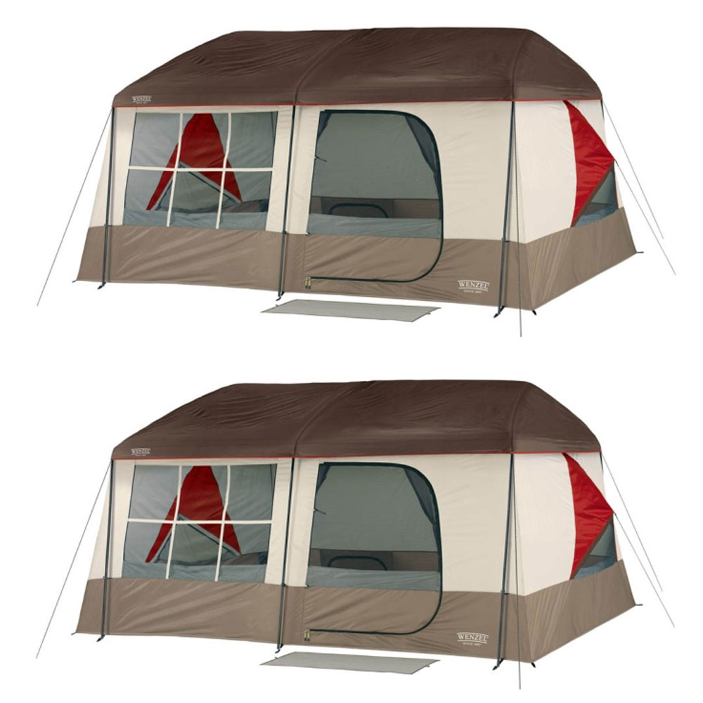 Wenzel 36423 Kodiak Camping 9 Person Family Cabin Tent 2 Pack