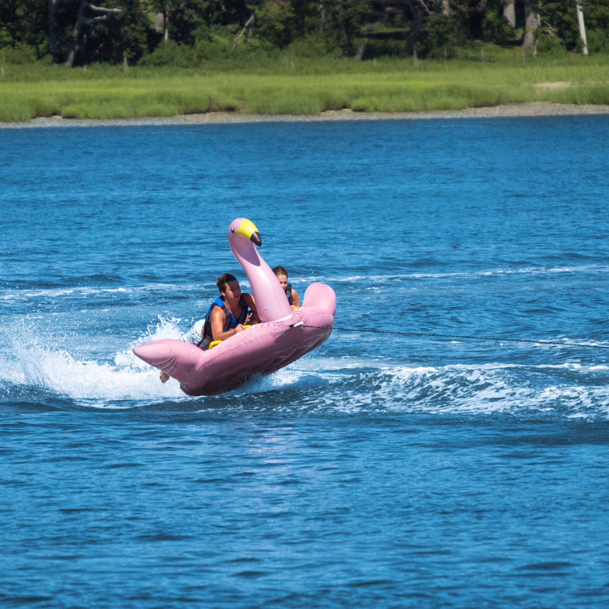 inflatable flamingo boat