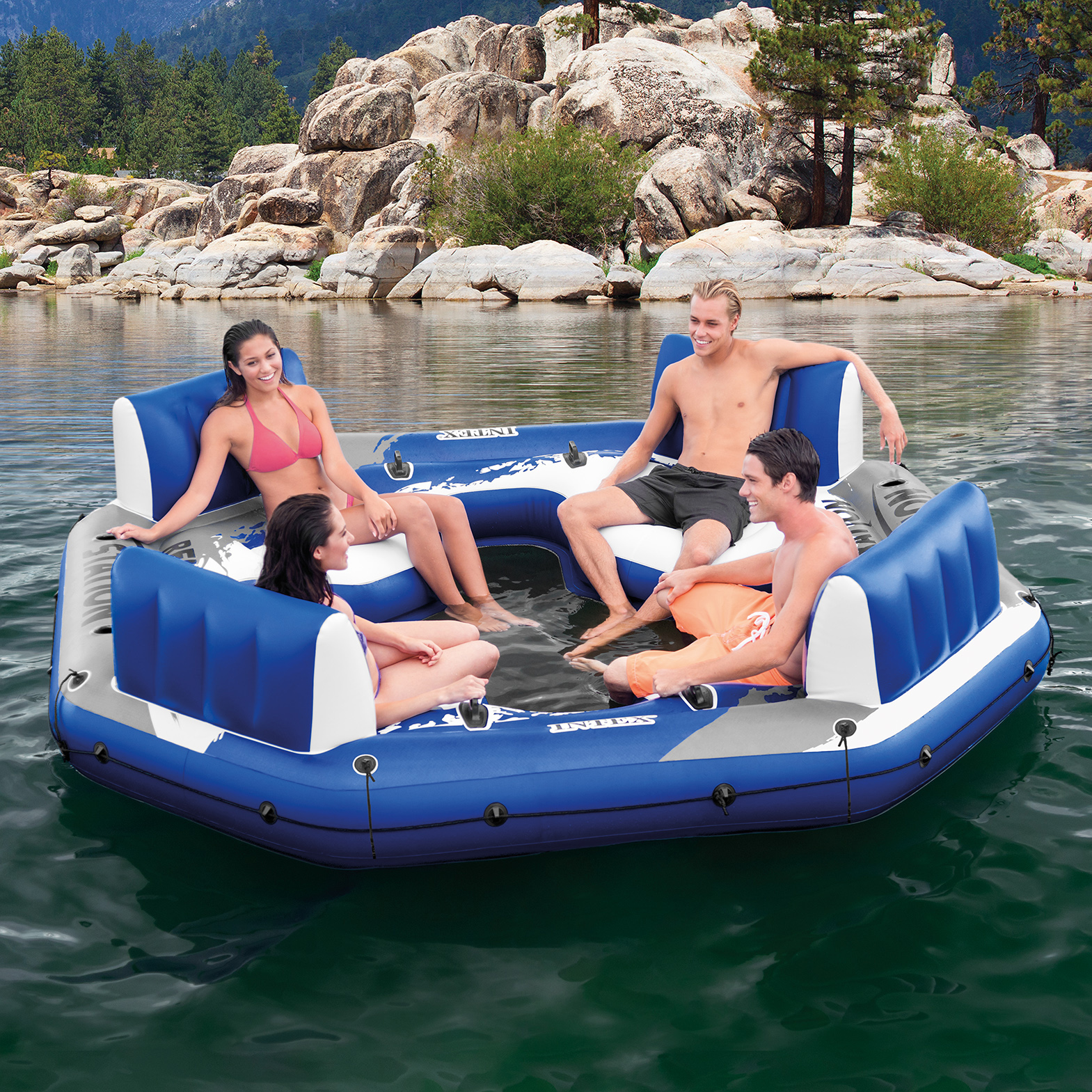 intex inflatable mesh lounge