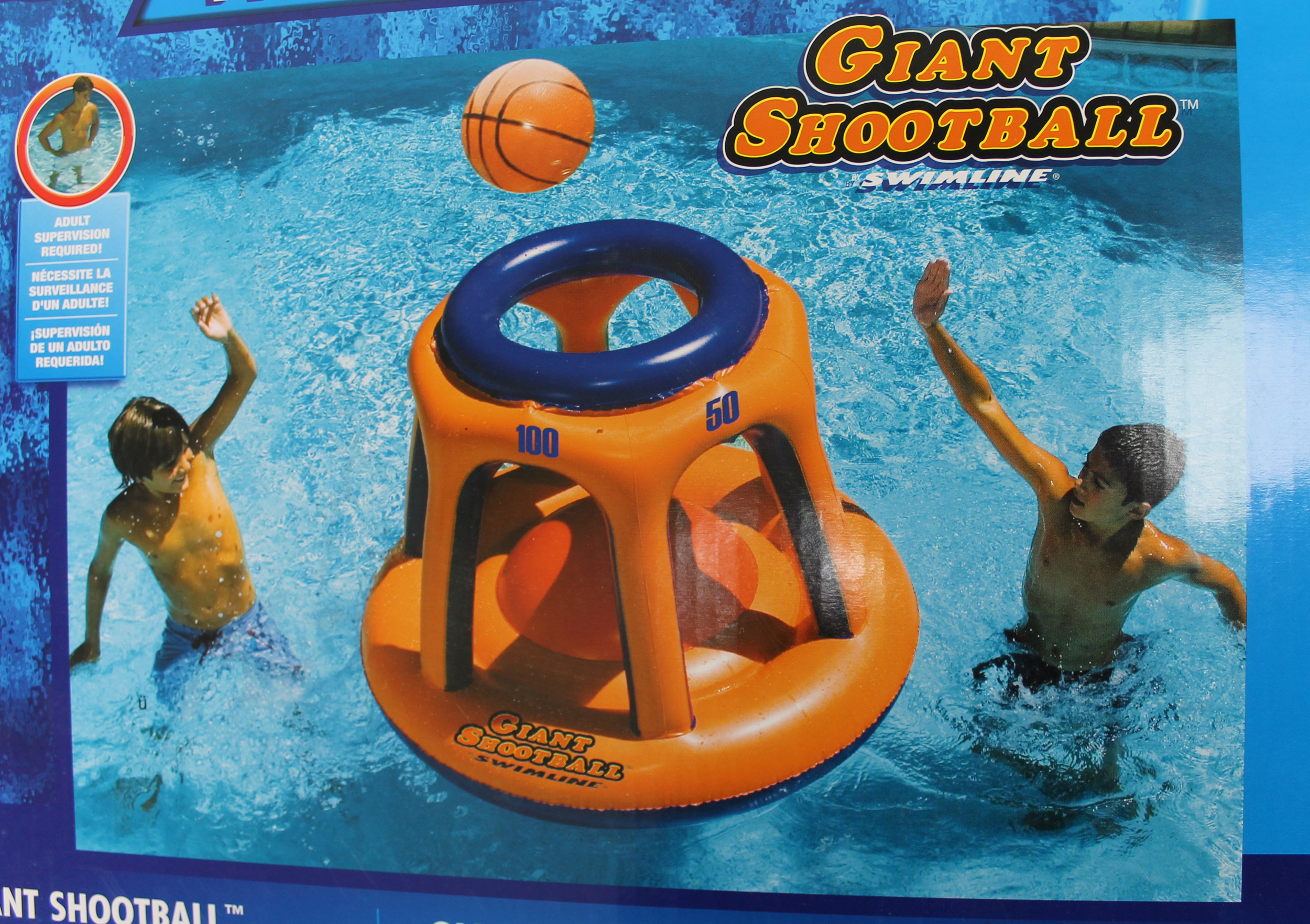 swimline giant shootball basketball swimming pool game toy