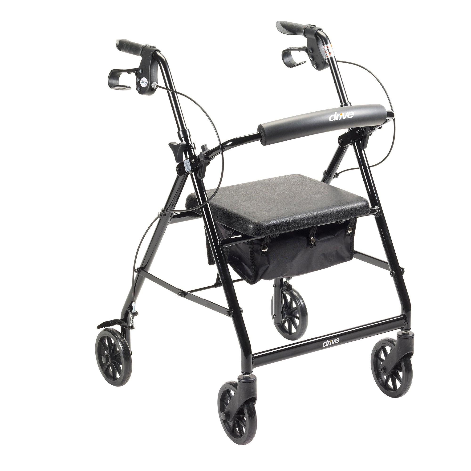 Drive Medical Rollator Removable Padded Seat Back Support Fold Up ...