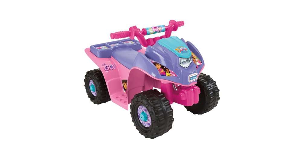 Fisher Price Power Wheels Dora The Explorer Lil' Quad 6 Volt ATV Ride ...