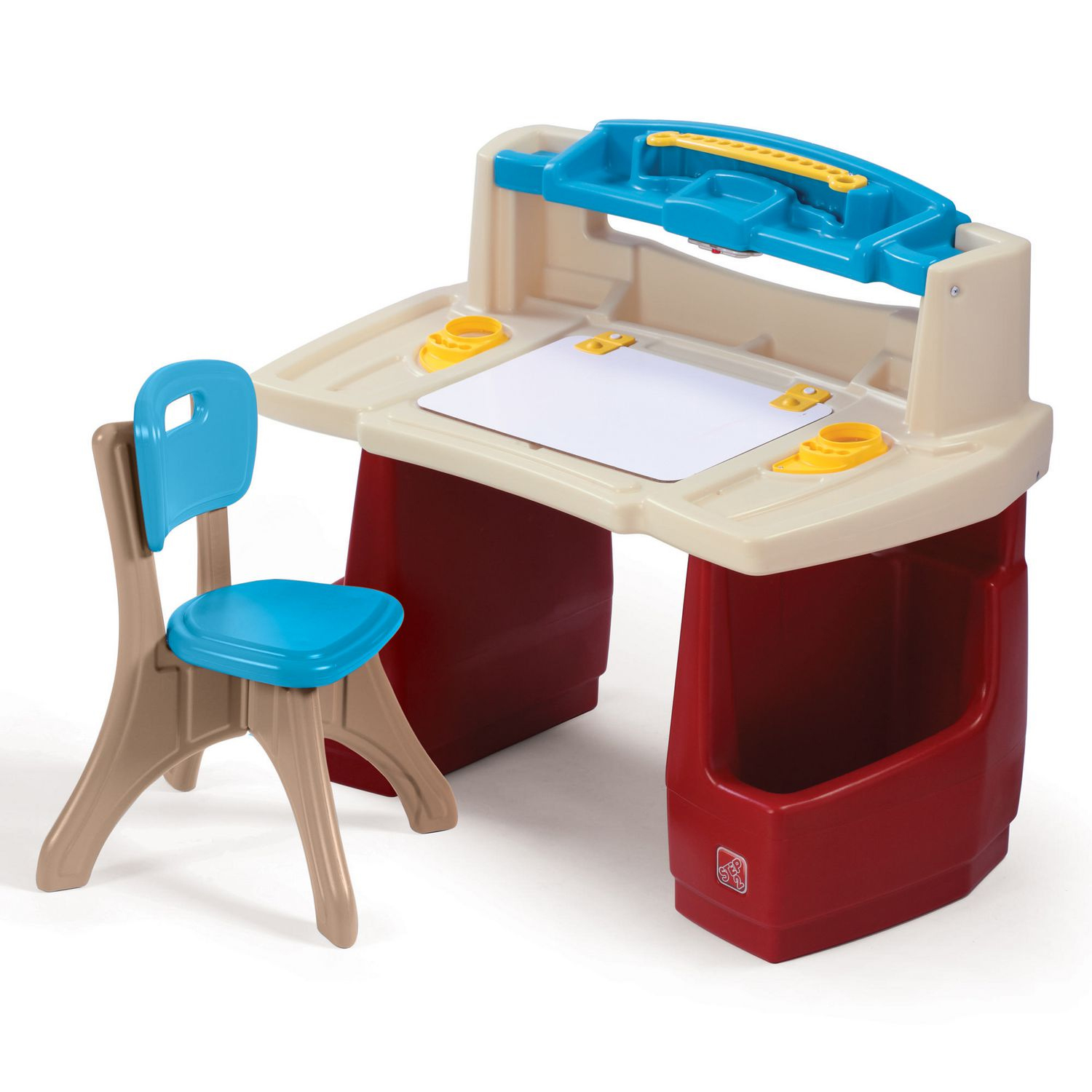 Details About Step2 Kids Activity Play Deluxe Art Studio Master Deck Table Set With Chair