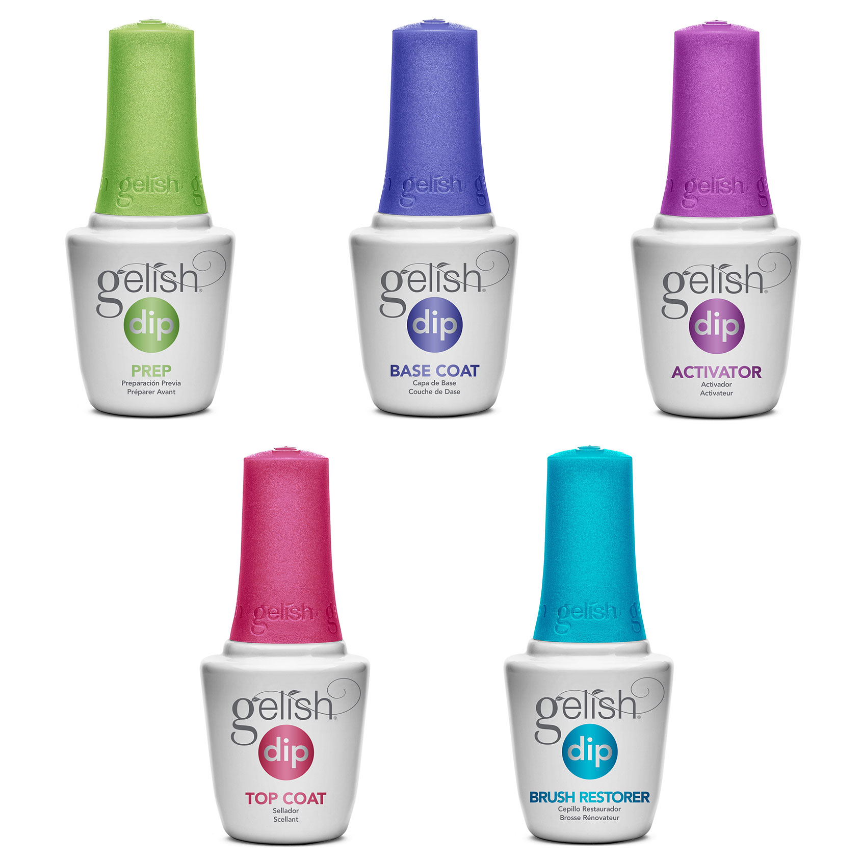 Gelish Soak Off French Tip Acrylic Powder Nail Dip Color ...