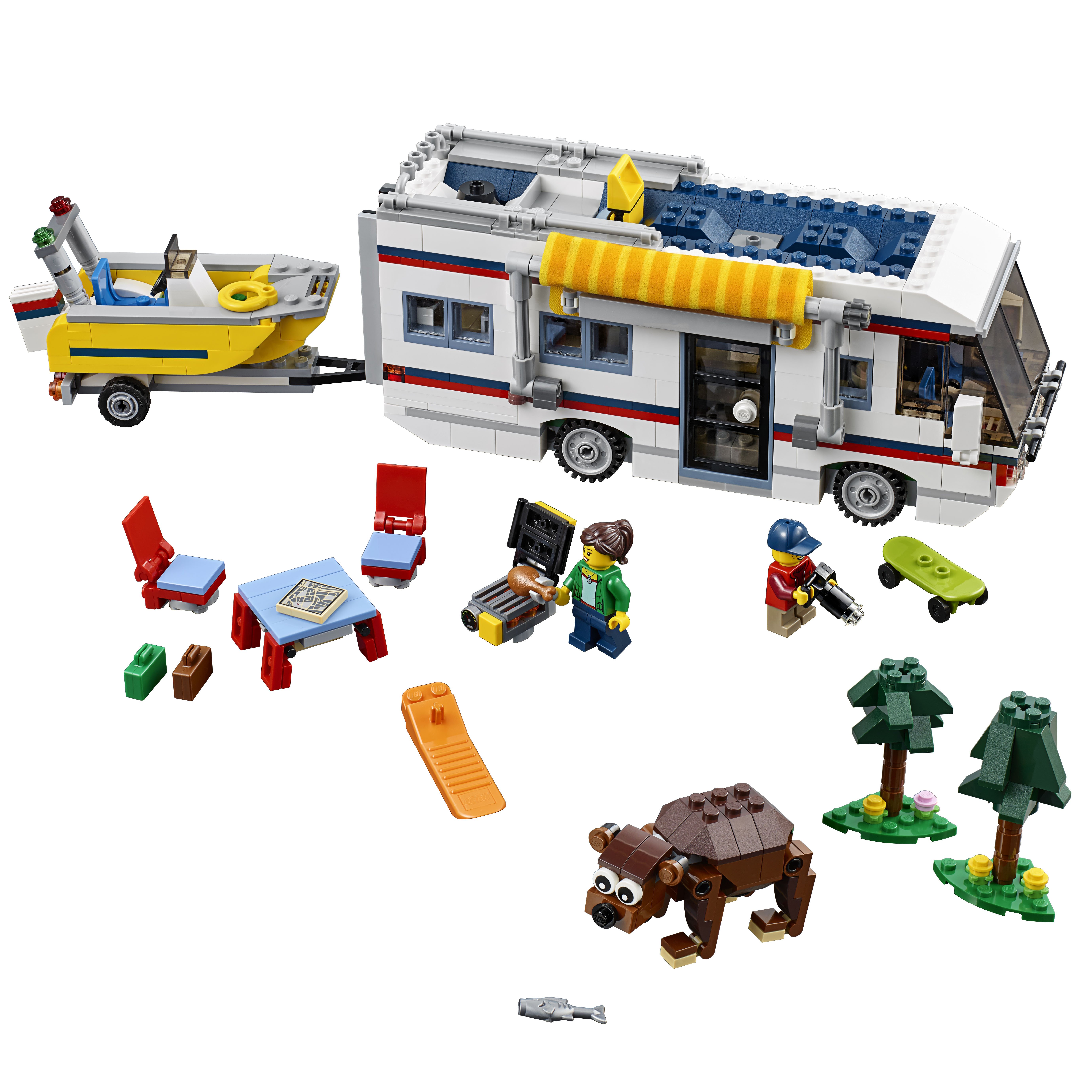LEGO Creator Vacation Getaway 3in1 Camper, Summer Home, and Yacht